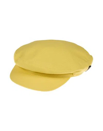 Borsalino Hat Yellow Size S Cotton, Linen