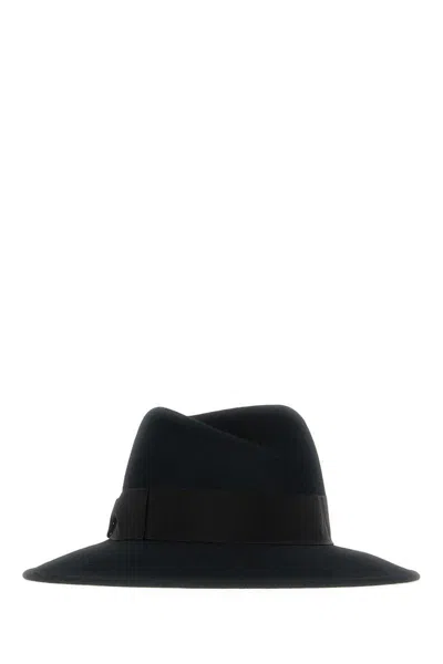 Borsalino Midnight Blue Felt Hat In Blu Mirtillo