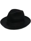 Borsalino Q.s. Folar Liscio Hats Black In Black