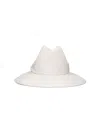 Borsalino Monica Ribbon Hat In White
