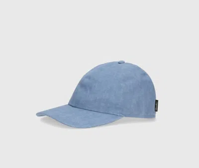 Borsalino Hiker Baseball Cap In Blue