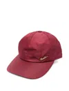 Borsalino Outdoor Rain Protection Baseball Cap In Burgundy