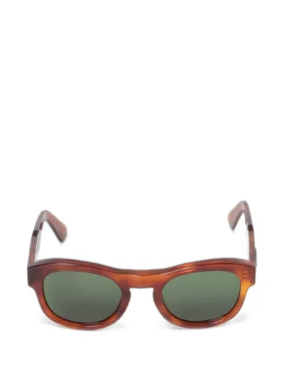 Borsalino Ingrid Round-frame Sunglasses In Brown