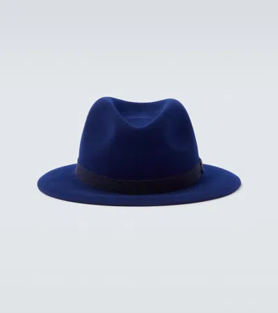 Borsalino Jared Wool And Cashmere Felt Hat In Blue