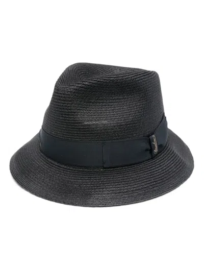Borsalino Jules Hemp Hat In Blue