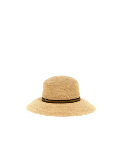 Borsalino Colombia Woven Raffia Hat In Nude