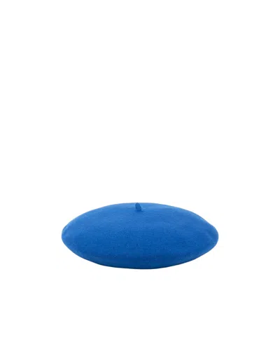 Borsalino Knitted Wool Beret In Blue