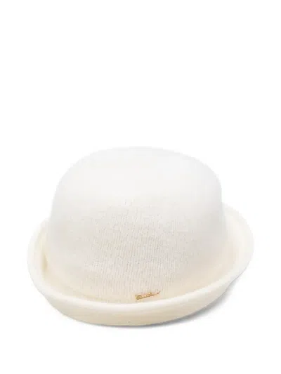 Borsalino Koko Knitted Bucket Hat In Nude