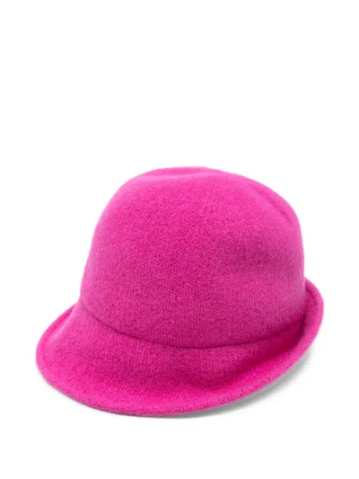 Borsalino Koko Logo-plaque Bucket Hat In Pink