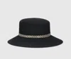 Borsalino Kris Fine Wool Felt With Metal Sequins Hatband In Black, Tone On Tone Hatband