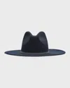 Borsalino Lana Wool Fedora Hat In Mirtillo 410 Cinta 0115 Birra 115 0410