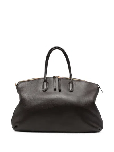 Borsalino Leather Tote Bag In Brown