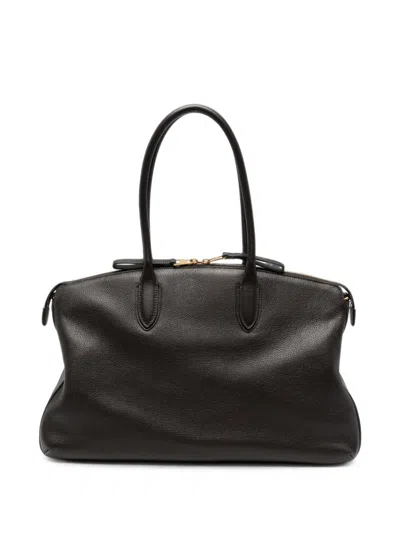 Borsalino Leather Tote Bag In Brown