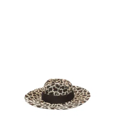 BORSALINO LEOPARD-PRINT HAT