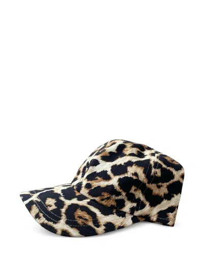 Borsalino Graphic Baseball Hat In Animal Print