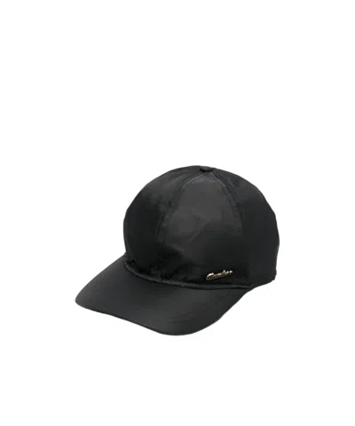 Borsalino Letter Logo Baseball Cap In Black
