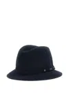 Borsalino Logo Hat In Burgundy