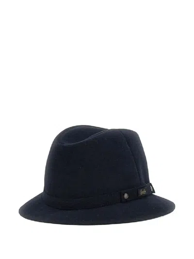 Borsalino Logo Hat In Burgundy