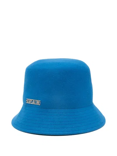 Borsalino Logo-plaque Bucket Hat In Blue