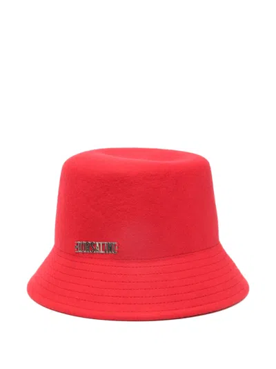 Borsalino Logo-plaque Bucket Hat In Red