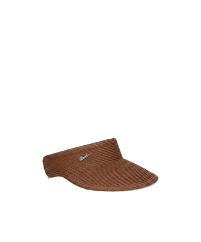 Borsalino Logo Sun Hat In Brown