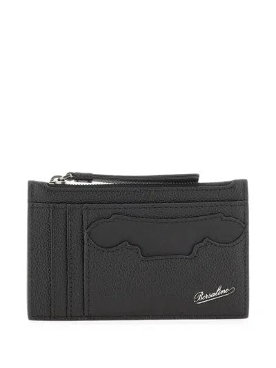 Borsalino Logo-embossed Card Holder In Blue
