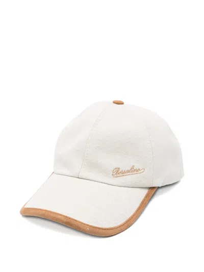 Borsalino Logo-embroidered Baseball Cap In White