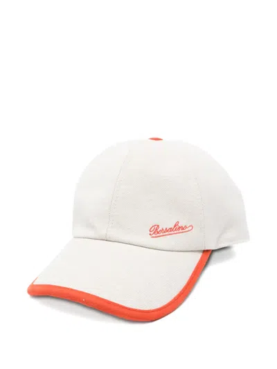 Borsalino Logo-embroidered Baseball Cap In White