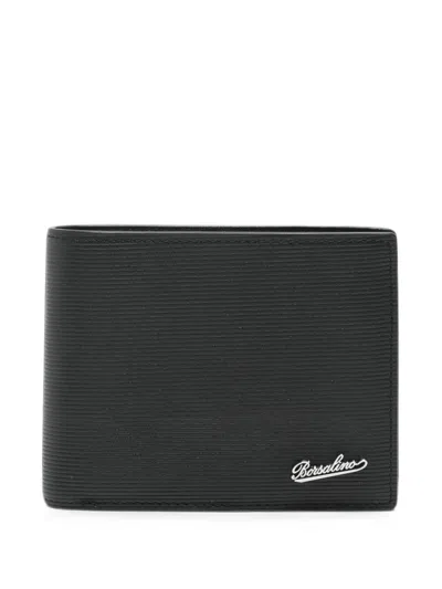 Borsalino Logo-plaque Bi-fold Wallet In Black