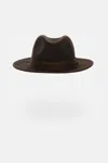 Borsalino Wide Brim Hat In Brown