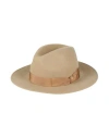 Borsalino Man Hat Beige Size 7 ⅜ Wool