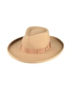 Borsalino Man Hat Camel Size 7 ⅜ Wool In Beige