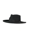 Borsalino Man Hat Black Size 7 ¼ Wool