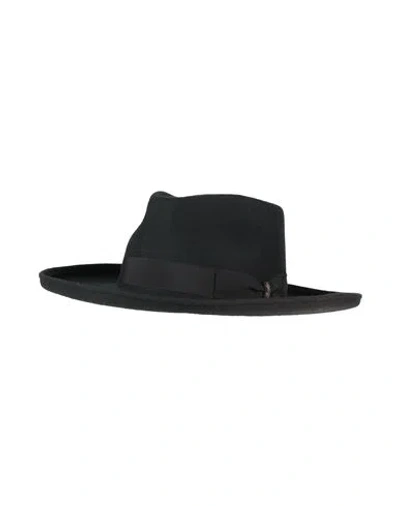 Borsalino Man Hat Black Size 7 ¼ Wool