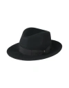 Borsalino Man Hat Black Size 7 Wool In Black