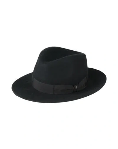 BORSALINO BORSALINO MAN HAT BLACK SIZE 7 WOOL