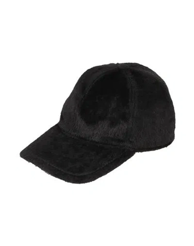 Borsalino Man Hat Black Size L Alpaca Wool, Virgin Wool