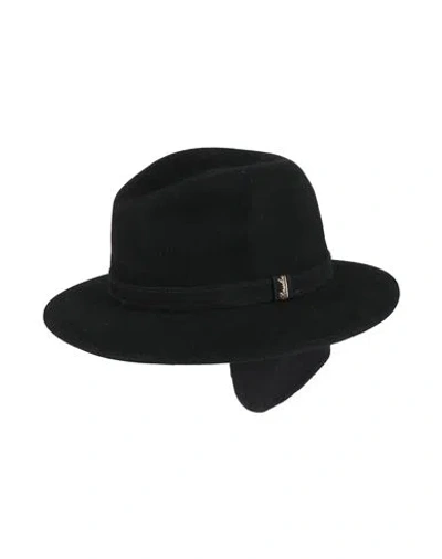 Borsalino Man Hat Black Size S Wool
