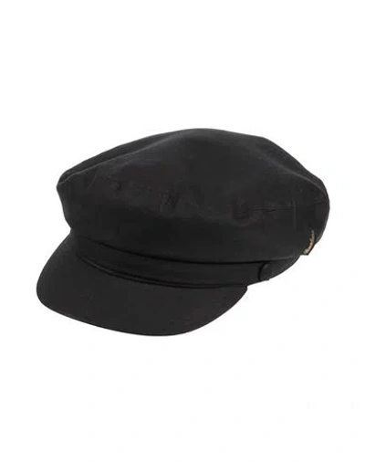 Borsalino Man Hat Black Size Xl Linen