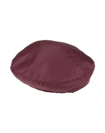 Borsalino Man Hat Burgundy Size S Polyester In Brown