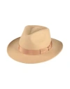 Borsalino Man Hat Camel Size 7 ⅜ Wool In Beige