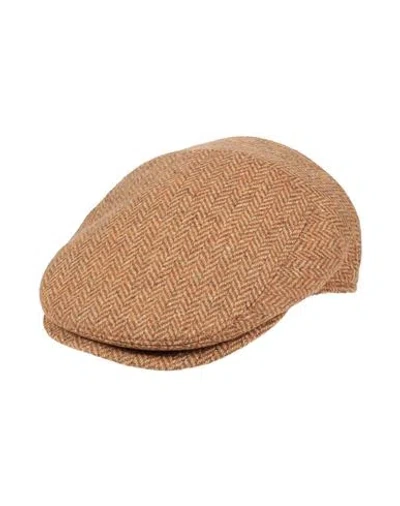 Borsalino Man Hat Camel Size Xl Virgin Wool In Beige