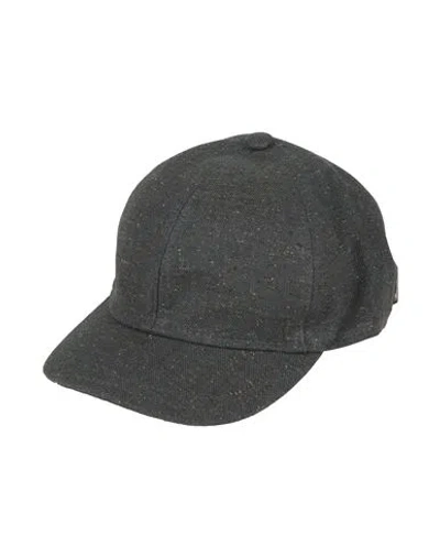 Borsalino Man Hat Charcoal Size M Linen, Silk, Wool In Gray