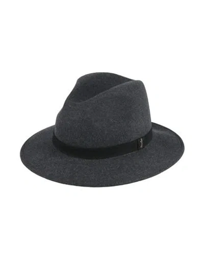 Borsalino Man Hat Charcoal Size S Wool In Grey