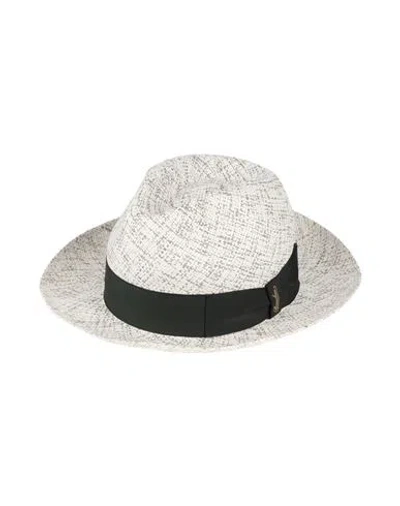 Borsalino Man Hat Ivory Size L Paper Yarn In White