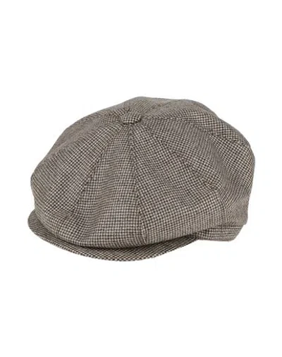 Borsalino Man Hat Dark Brown Size 7 Acetate, Viscose In Gray