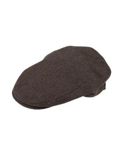 Borsalino Man Hat Dark Brown Size 7 ⅝ Cashmere