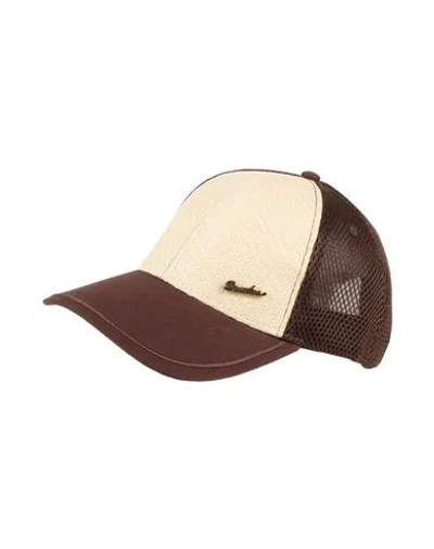 Borsalino Man Hat Dark Brown Size Onesize Polyester, Cotton, Paper