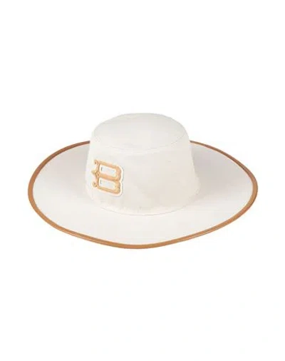 Borsalino Man Hat Ivory Size S Cotton, Linen In White