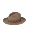 Borsalino Man Hat Khaki Size 7 ⅜ Wool In Beige